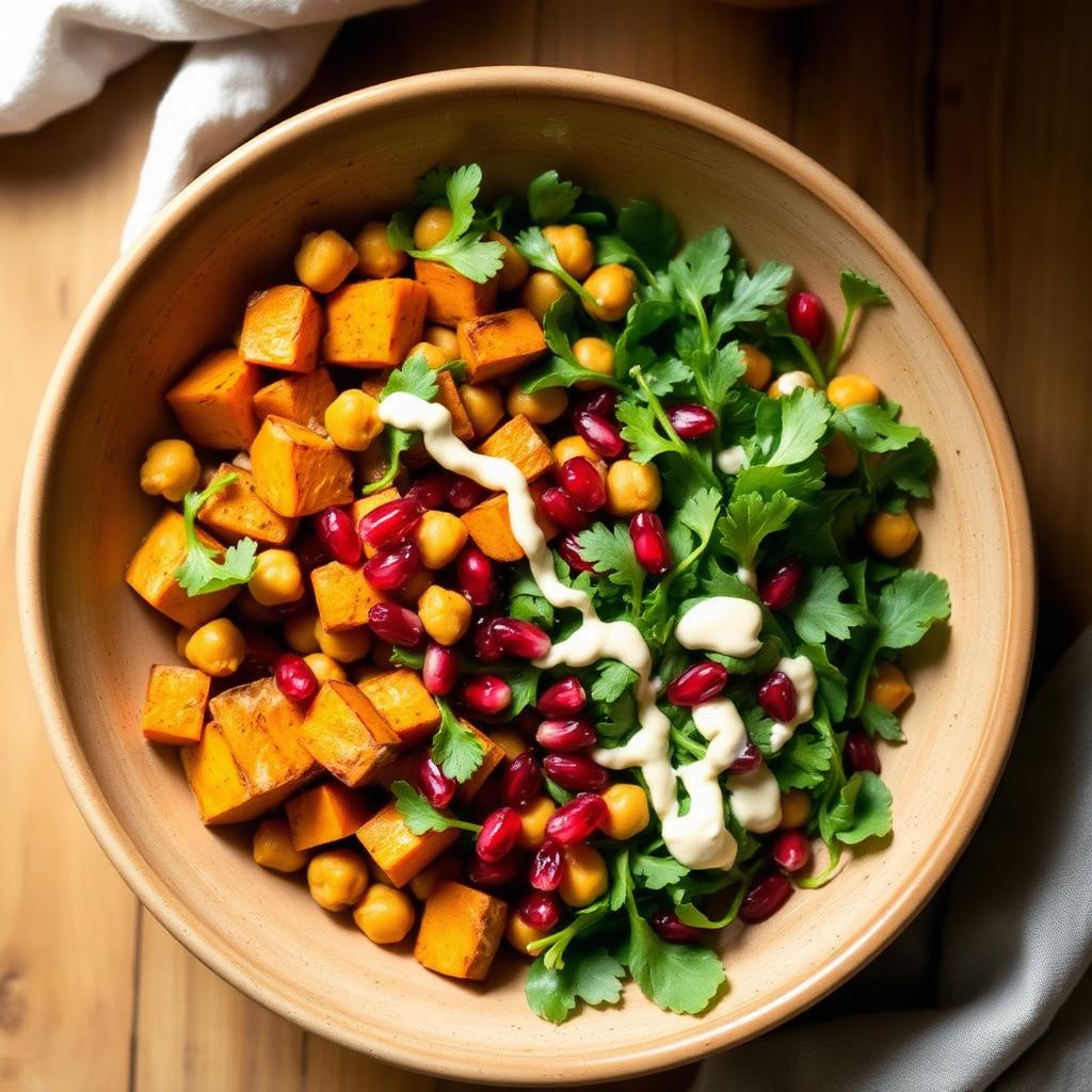 Roasted Sweet Potato & Chickpea Grounding Bowl